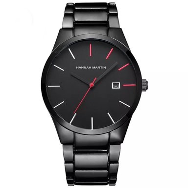 RELOJ HANNAH MARTIN HOMBRE ANÁLOGO HAN-18 NEGRO ACERO