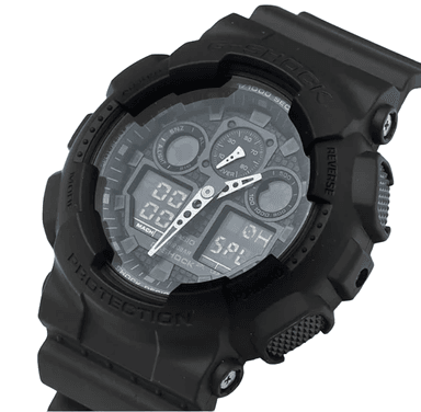 RELOJ HOMBRE ANÁLOGO NEGRA GA-100-1A1 RESINA - 2