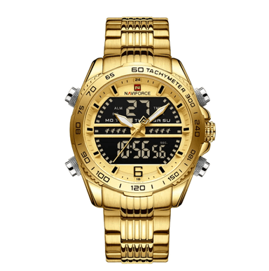 RELOJ NAVIFORCE HOMBRE DIGITAL NAV-84 DORADO ACERO
