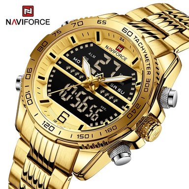 RELOJ NAVIFORCE HOMBRE DIGITAL NAV-84 DORADO ACERO - 2