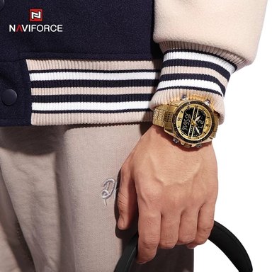 RELOJ NAVIFORCE HOMBRE DIGITAL NAV-84 DORADO ACERO - 3