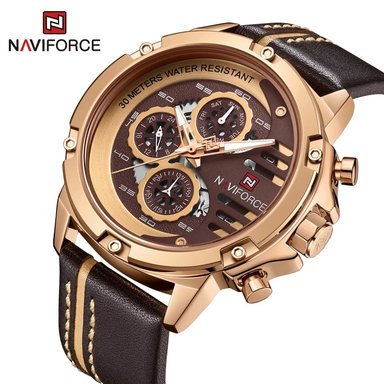 RELOJ NAVIFORCE HOMBRE ANÁLOGO NAV-37 ADIDS MARRÓN CUERO - 2