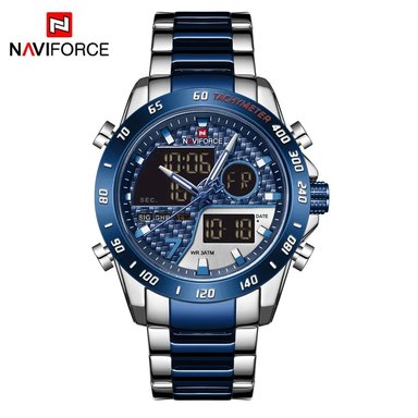 RELOJ NAVIFORCE HOMBRE DIGITAL NAV-21 AZUL NAV-22 ACERO