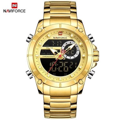 RELOJ NAVIFORCE HOMBRE ANÁLOGO NAV-17 DORADO ACERO