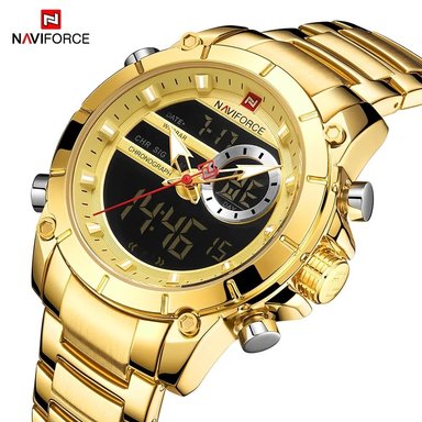 RELOJ NAVIFORCE HOMBRE ANÁLOGO NAV-17 DORADO ACERO - 2