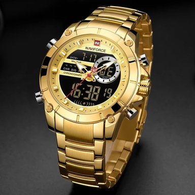 RELOJ NAVIFORCE HOMBRE ANÁLOGO NAV-17 DORADO ACERO - 4