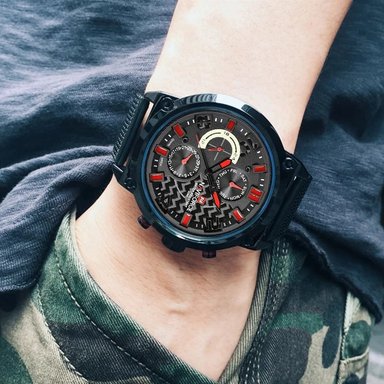 RELOJ NAVIFORCE HOMBRE ANÁLOGO NAV-6 MALLA NEGRO ACERO - 3