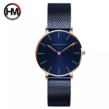 RELOJ HANNAH MARTIN HOMBRE ANÁLOGO HAN-15 AZUL ORO ROSA