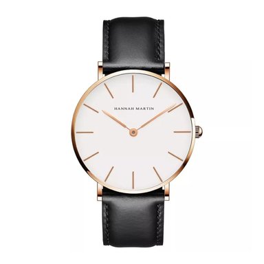 RELOJ HANNAH MARTIN HOMBRE ANÁLOGO HAN-10 NEGRO ORO ROSA