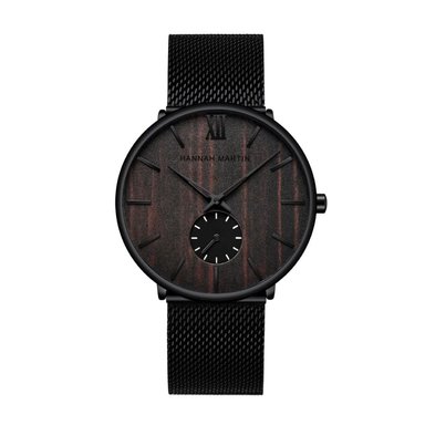 RELOJ HANNAH MARTIN HOMBRE ANÁLOGO HAN-M-4 NEGRO-MADERA HAN-4