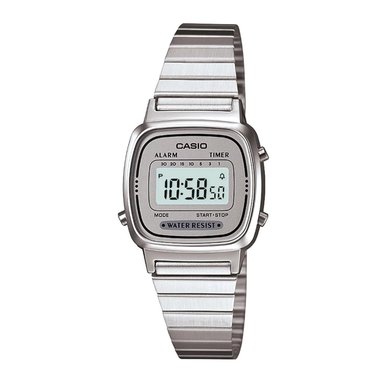 RELOJ CASIO MUJER DIGITAL PLATEADO LA670WA-7D
