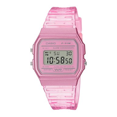 RELOJ CASIO MUJER DIGITAL ROSADO F-91WS-4D