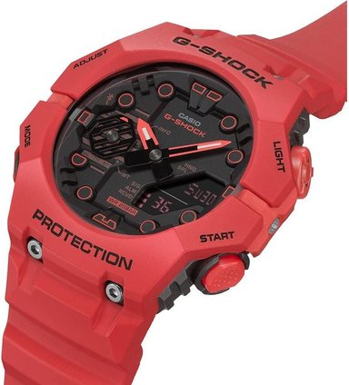 RELOJ HOMBRE ANÁLOGO ROJO NEGRO GA-B001-4 RESINA - 2