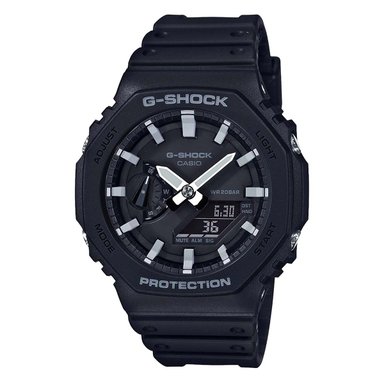 RELOJ HOMBRE ANÁLOGO NEGRA GRIS GA-2100-1A RESINA