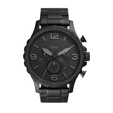 RELOJ FOSSIL HOMBRE ANÁLOGO NEGRO JR1401 ACERO