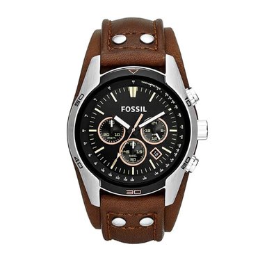 RELOJ FOSSIL HOMBRE ANÁLOGO NEGRO PLATEADO MARRON CH2891 ACERO CUERO
