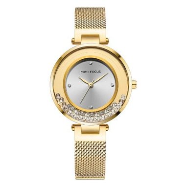 RELOJ MINI FOCUS MUJER ANÁLOGO DORADO MIN-M-29 ACERO