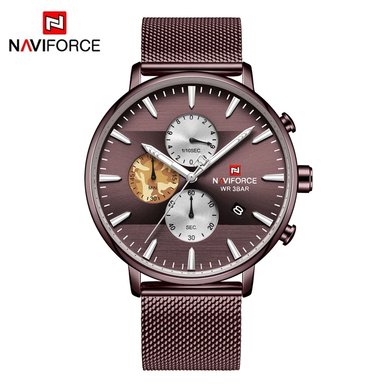 RELOJ NAVIFORCE HOMBRE ANÁLOGO NF 9169 NAVIFORCCE MARRÓN NAV-115 ACERO INOXIDABLE