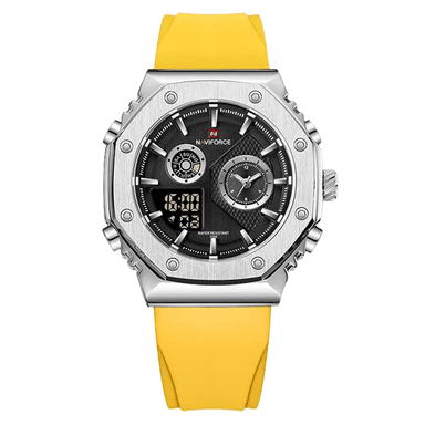 RELOJ NAVIFORCE HOMBRE DIGITAL NF9216T-SBY CORREA AMARILLA NAV-93 ACERO SILICONA - 2