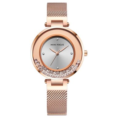 RELOJ MINI FOCUS MUJER ANÁLOGO ORO ROSA MIN-M-16 ACERO