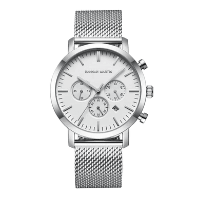 RELOJ HANNAH MARTIN HOMBRE ANÁLOGO PLATEADO HAN-21 ACERO