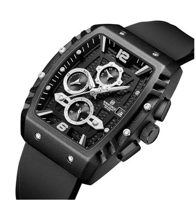 RELOJ NAVIFORCE HOMBRE ANÁLOGO 8025 CORREA NEGRO NAV-124 SILICONA - 3
