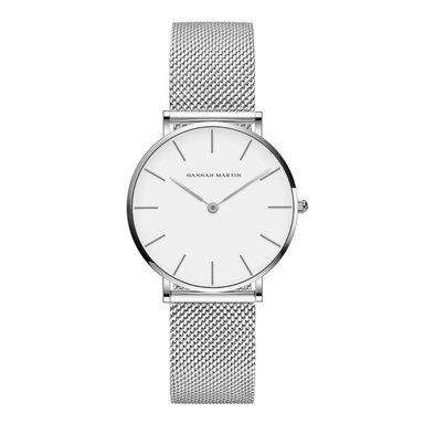 RELOJ HANNAH MARTIN HOMBRE ANÁLOGO HANNA MALLA PLATEADO HAN-M-5