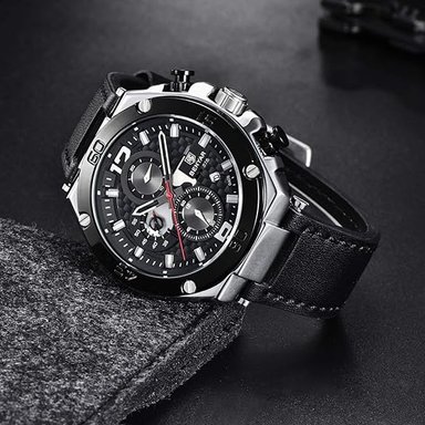 RELOJ BENYAR HOMBRE ANÁLOGO NEGRO BEN-4 CUERO - 2