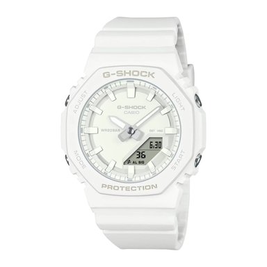 RELOJ CASIO G-SHOCK MUJER ANÁLOGO Y DIGITAL GMA-P2100-7A RESINA BLANCO