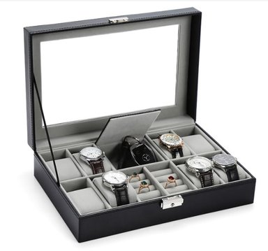 CAJA ORGANIZADORA DE RELOJES Y ANILLOS ORG-4