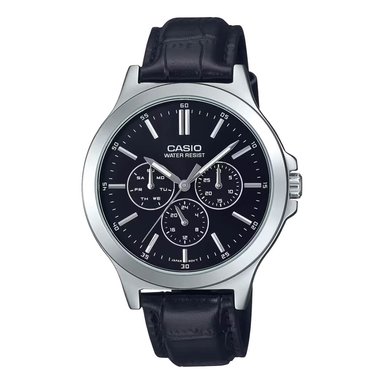 RELOJ CASIO MTP-V300L-1AU HOMBRE CUERO NEGRO