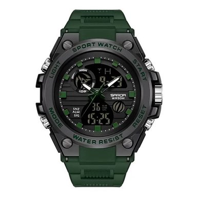 RELOJ SANDA MILITAR SAN-9 HOMBRE DEPORTIVO VERDE