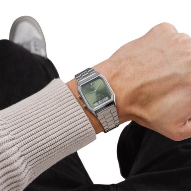 RELOJ CASIO AQ-230A-3AM HOMBRE ACERO PLATEADO - 3