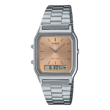 RELOJ CASIO AQ-230A-4AM HOMBRE ACERO PLATEADO - 1
