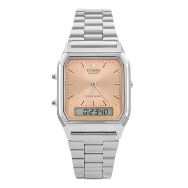 RELOJ CASIO AQ-230A-4AM HOMBRE ACERO PLATEADO - 2