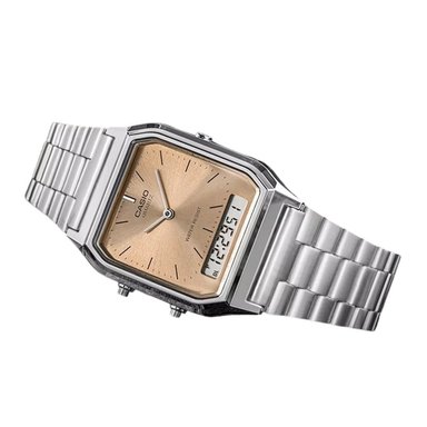 RELOJ CASIO AQ-230A-4AM HOMBRE ACERO PLATEADO - 3