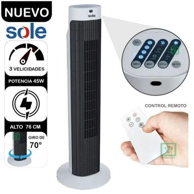 VENTILADOR TIPO TORRE BLANCO SOLE MODELO SOLAIR019