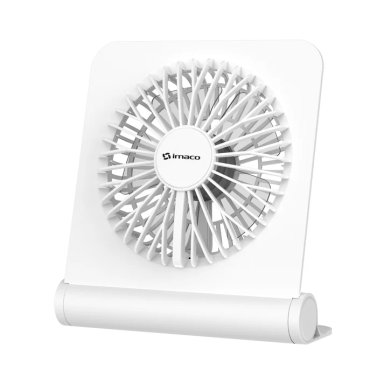 VENTILADOR PORTÁTIL DE MESA IMACO RF0504 5” RECARGABLE POR USB PARA OFICINA Y HOGAR