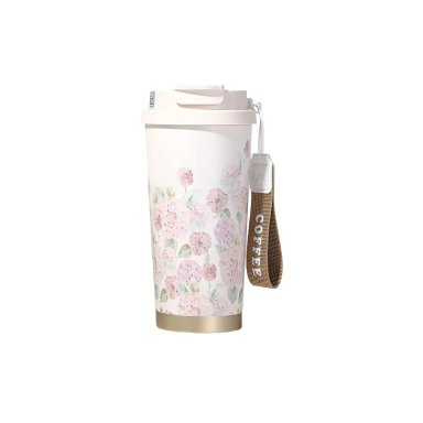 TAZA TÉRMICA FLORES 520 ML IDEAL OFICINA Y VIAJE