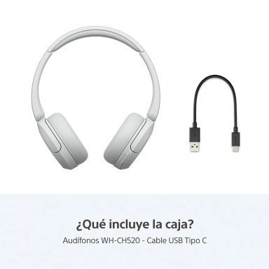 AUDÍFONOS INALÁMBRICOS SONY WH-CH520 BLUETOOTH COLOR BLANCO - 3