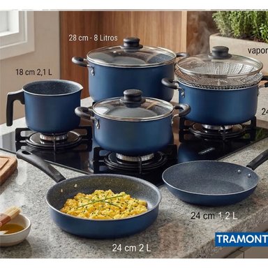 SET OLLAS TRAMONTINA 10 PIEZAS STARFLON MAX COCINA - 1