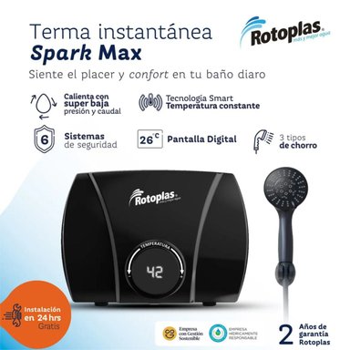 RAPIDUCHA ELECTRICA ROTOPLAS SPARK MAX 5500W USO DOMESTICO - 3
