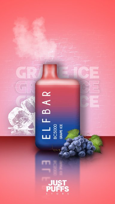 VAPORIZADOR DESECHABLE RECARGABLE SABOR UVA HELADA – 5000 INHALACIONES