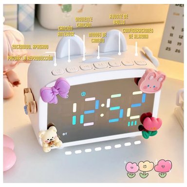 RELOJ DESPERTADOR PARLANTE KAWAI