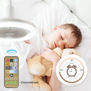 FOCO VENTILADOR DE TECHO 2 EN 1 AHORRADO