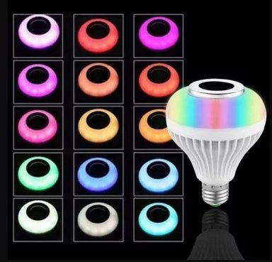 BOMBILLA DE LUZ CON MÚSICA LED,ALTAVOZ. - 4
