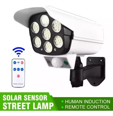 LAMPARA SOLAR LED TIPO CAMARA SENSOR
