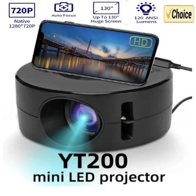 PROYECTOR MINI INTELIGENTE YT200, CINE EN CASA, PORTÁTIL - 2