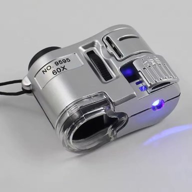 LUPA PORTÁTIL DE MANO 60X - DETECTOR DE BILLETE FALSO