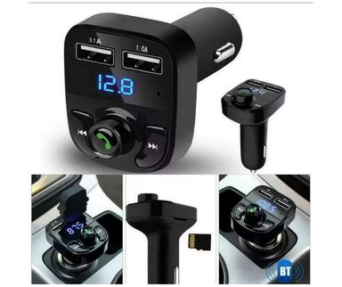 ADAPTADOR BLUETOOTH 5.0 PARA AUTO + CARGADOR USB DUAL - 2